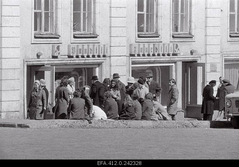 People on the street.