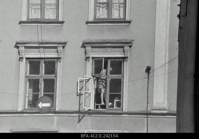 Window dresser.  similar photo