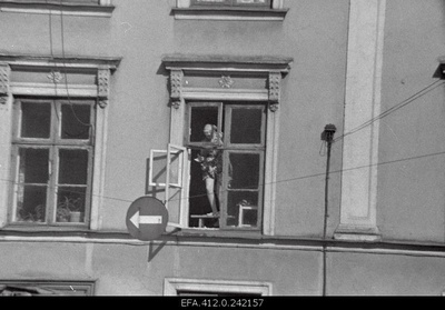 Window dresser.  similar photo