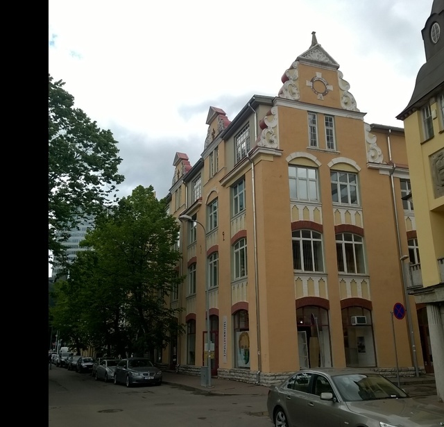 Old building of the municipality in Tallinn rephoto