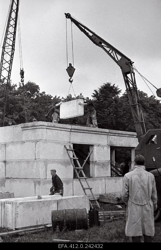 Construction day at the Komsomoli Stadium (Krivonogov, Ants and Loit).