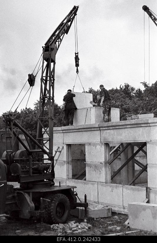 Construction day at the Komsomoli Stadium (Krivonogov, Ants and Loit).