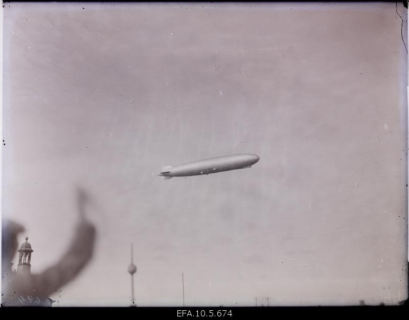 The ceplay Graf Zeppelin over Tallinn.