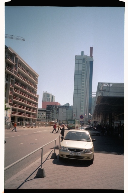 Construction works of the city Plaza building in Tallinn on a. Laikmaa street