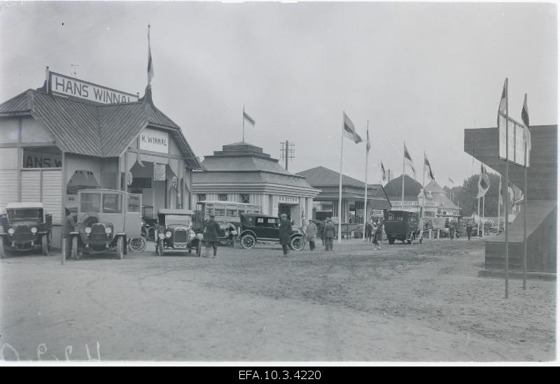 View of pavilions at the exhibition of Estonian industry and trade in the exhibition Square.