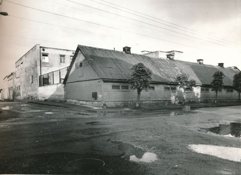 Photo. Production buildings of Haapsalu slaughterhouse. Black and white. Located: Hm 7975 - Technical monuments of Haapsalu district