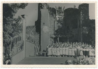 Photo. Haapsalu Castle Park in 1951.  duplicate photo