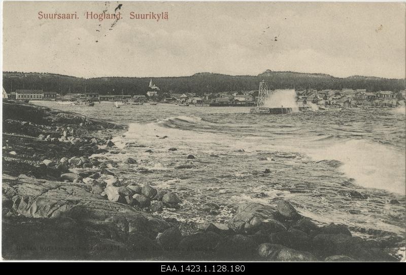 View Suurikylä settlement on Suursaarel, photo postcard