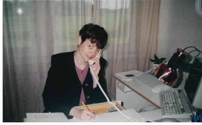 Employees of Taebla rural municipality 1993-1996. Secretary_Associator Katrin Seppel  duplicate photo