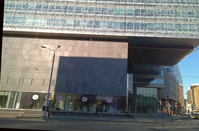 Construction works of the city Plaza building in Tallinn on a. Laikmaa street rephoto