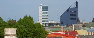 City Plaza and United Bank (SEB), distance view rephoto