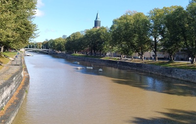 Postkaart: aurulaevad Turu kanalil rephoto