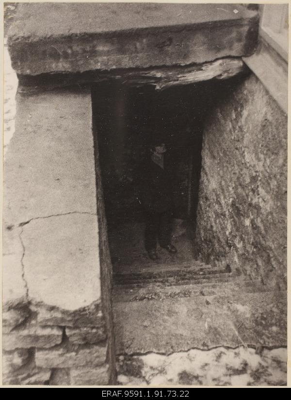View of the entrance to the kitchen block in the Russian tn 23 cellar