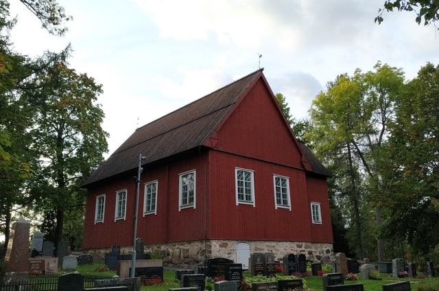 Kuusiston kirkko ja hautausmaa. rephoto
