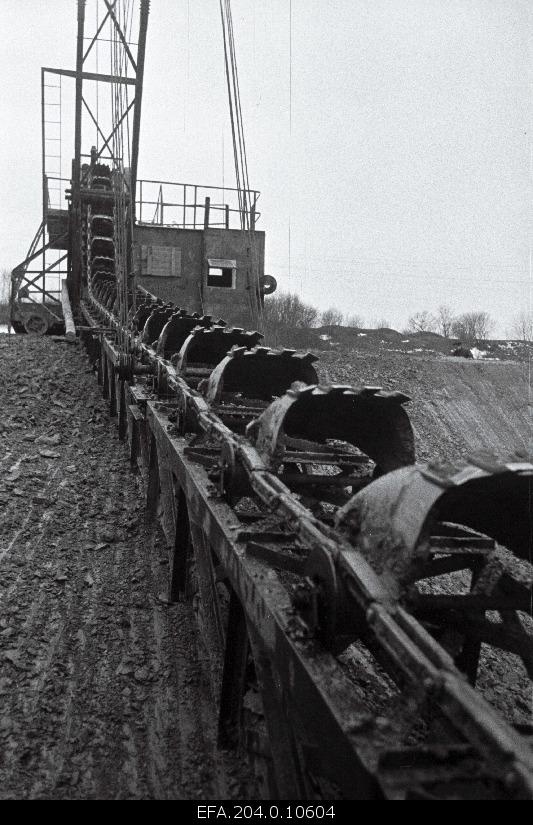 The Azeri craftsmanship complex excavator in a career in clay mining.