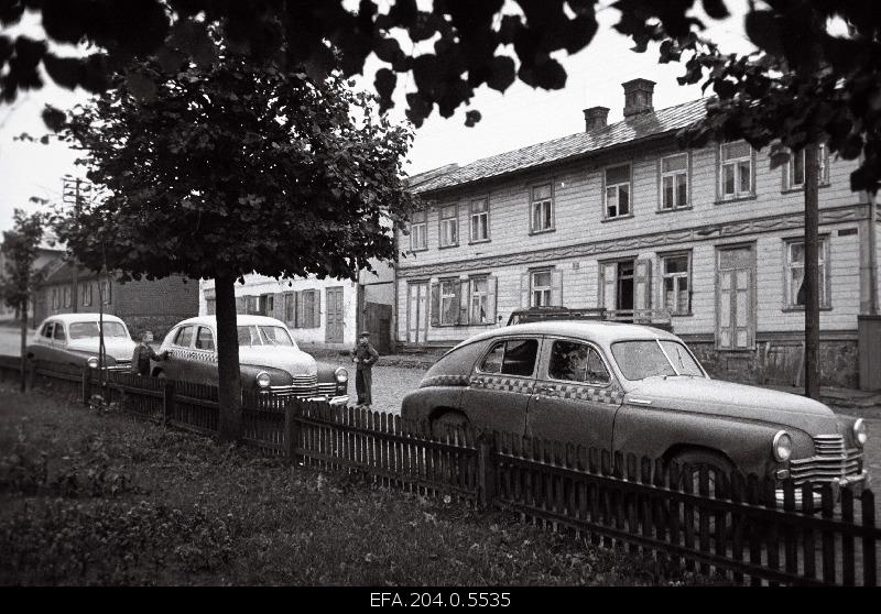 Taxi stop in the city of Valga.