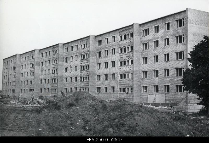 Construction works of the new building in one micro district of Kohtla-Järve Jõhvi district.