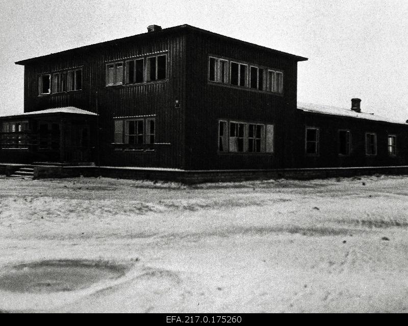 Käva Mine Headquarters with broken windows.