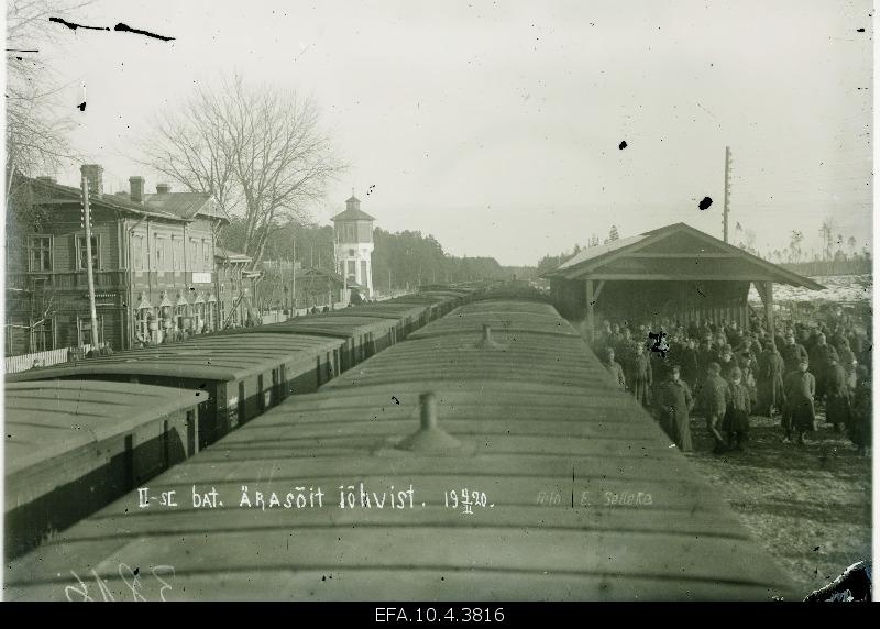 2nd Battalion 2 soldiers of Jõhvi are leaving Jõhvi.