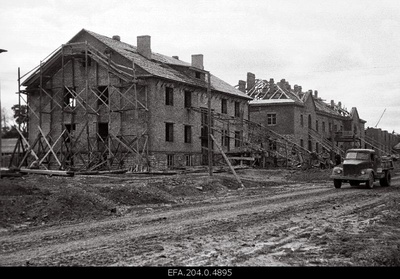 Construction of new residential buildings in Jõhvi.  duplicate photo