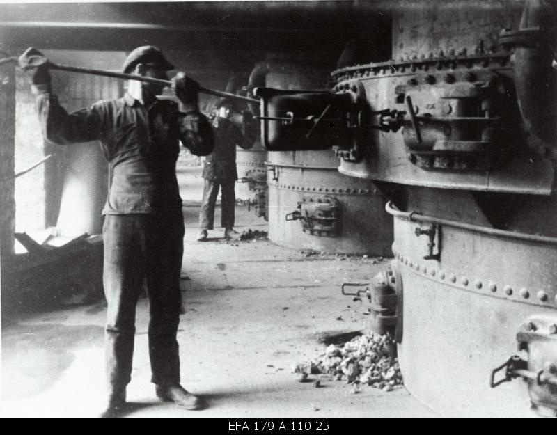 The heating room of the oil factory of Kohtla-Järve Country Põllustone industry.