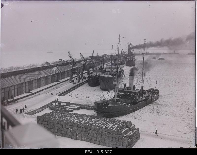 Ships in the port of Tallinn.