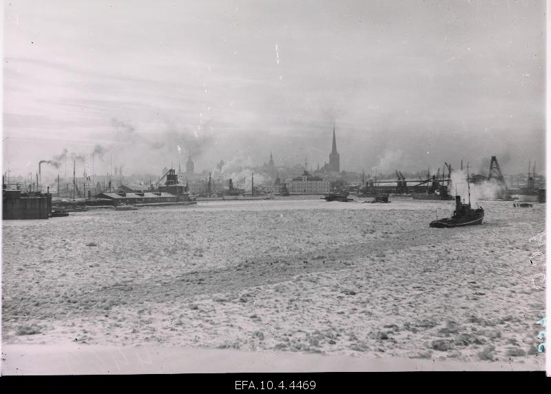 View of the port of Tallinn.