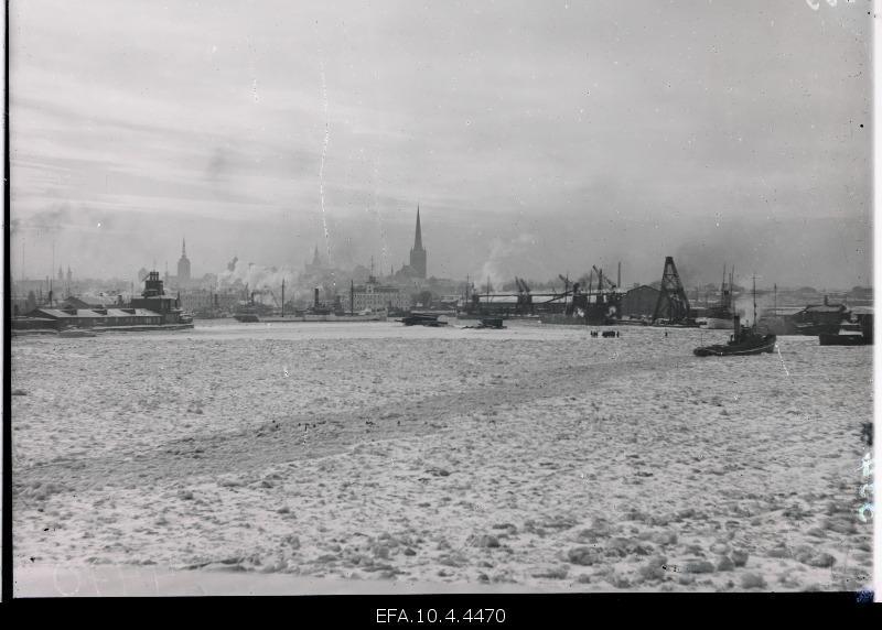 View of the port of Tallinn.