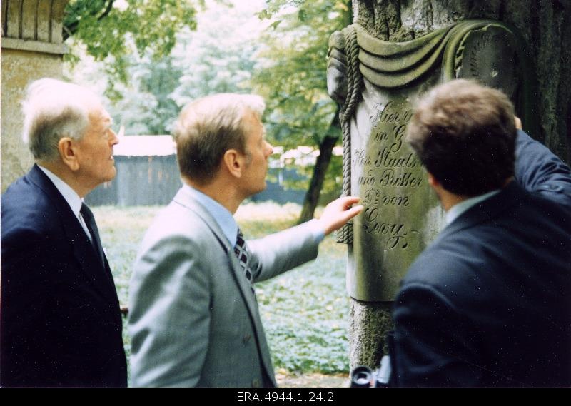 Ernst Jaakson in Riga, a former graveyard where his mother and grandparents were buried.