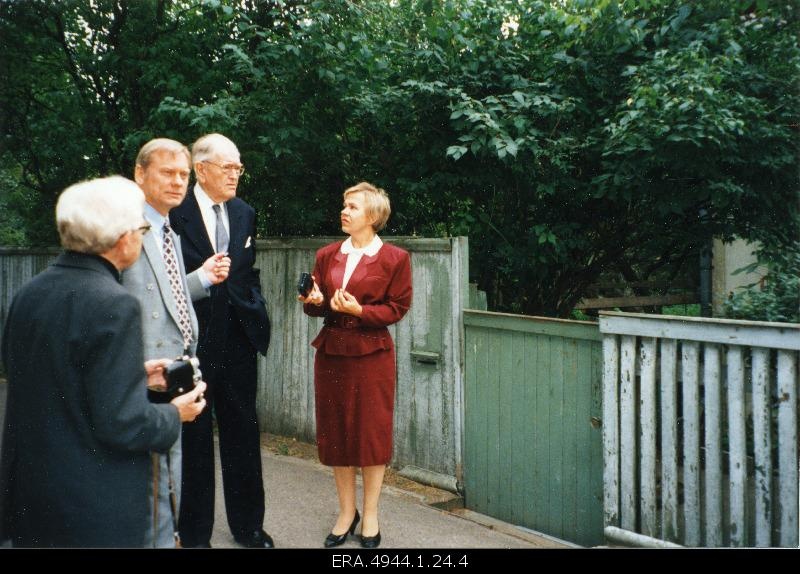 Ernst Jaakson in Riga in front of his childhood home.