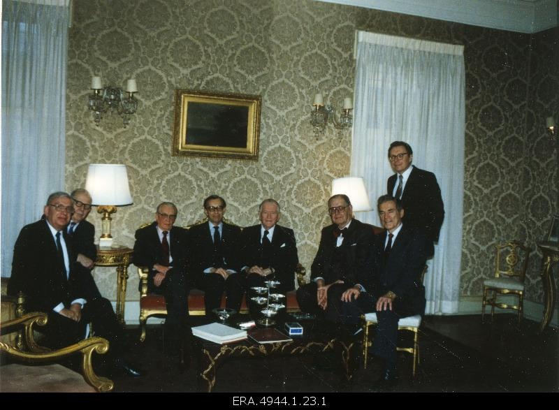 Ernst Jaakson at the meeting of the Baltic representatives in Washington, DC.