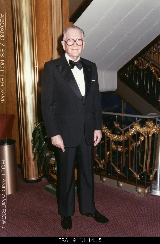 A portrait from Ernst Jaakson on the SS Rotterdam Dutch-American cruise.
