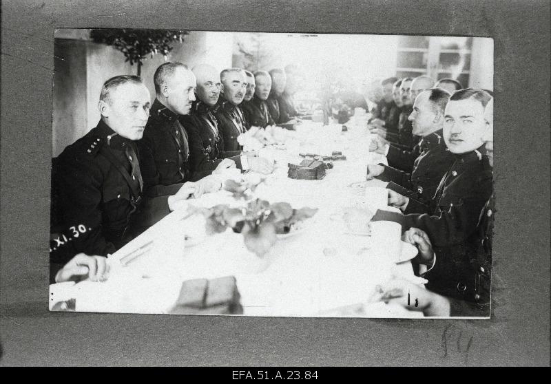 Officers at the dining table 6. Celebrating the 12th anniversary of the Solitary Battalion.