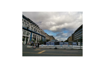 View of Berlin; Unter den Linden - Mittelallee rephoto