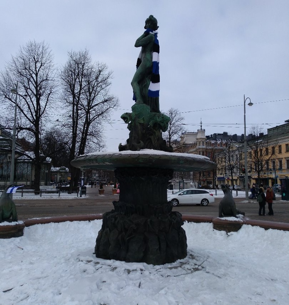 Havis Amanda sculpture by Ville Vallgren in Helsinki rephoto