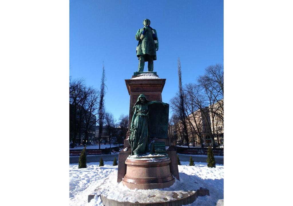 J. L. Runebergin muistopatsas. Runebergin esplanadi. rephoto