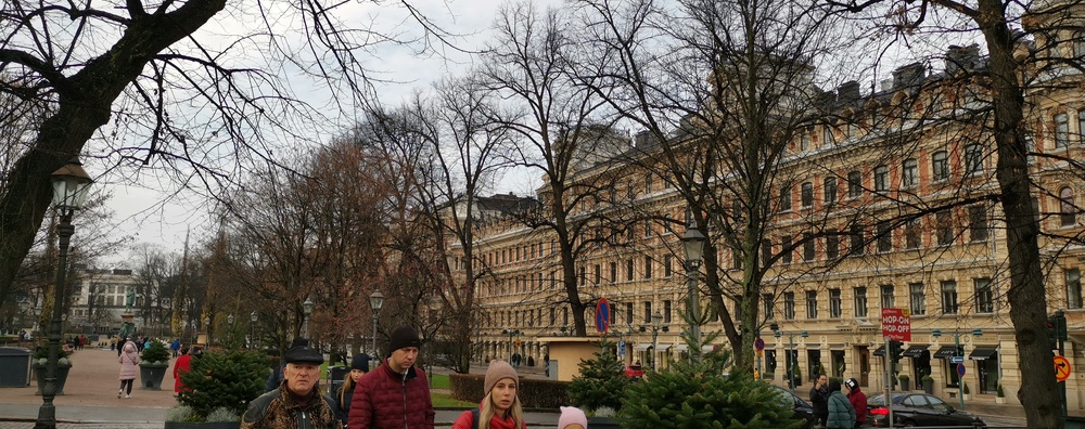 trükipostkaart Helsingi, Esplanaadi park u 1905, värviline rephoto