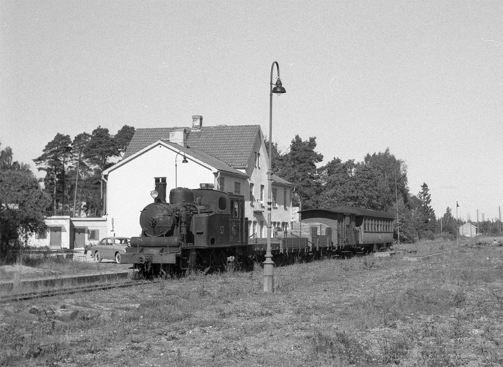 Roma station 1963 - Roma station med det uppställda, kvarlämnade tågsättet 1963.