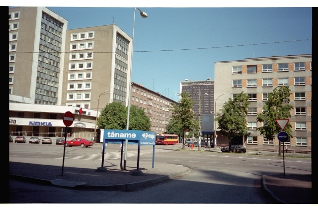 View from Rävala puiestee to Kaubamaja street in Tallinn