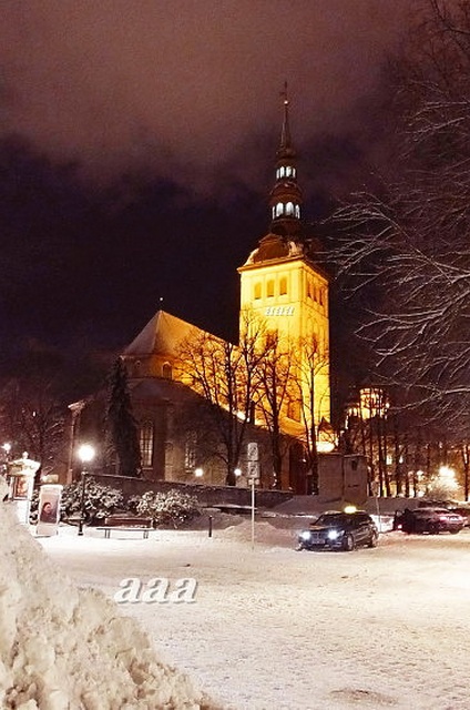 Vaade Niguliste ja Harju tänava nurgalt Tallinnas rephoto