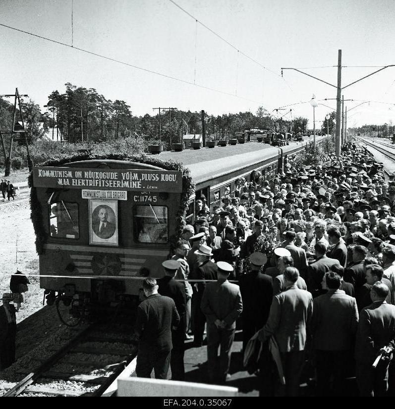 Electrified railway line Klooga - Klooga beach was opened in Miiting Klooga.