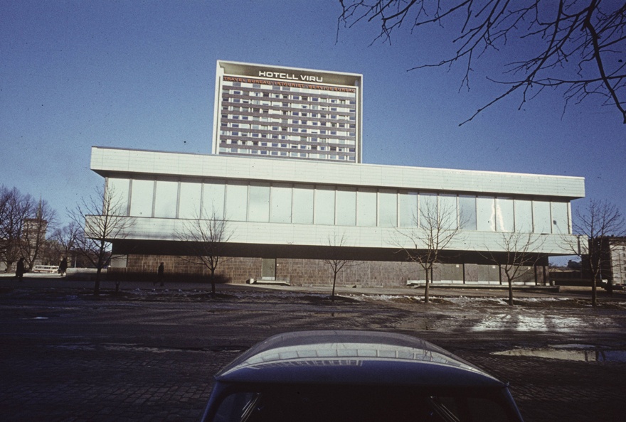 Viru hotel in Tallinn, view Estonia pst. Architects Henno Sepmann, Mart Port