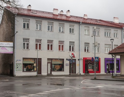 fotopostkaart, maja Paide Turuplatsi ääres rephoto