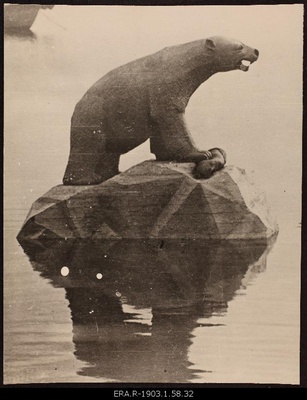 Roman Haavamägi-Espenberg shape "Jääkaru" on the beach of Haapsalu  similar photo