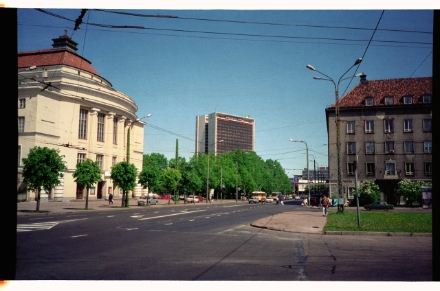 Estonia puiestee in Tallinn, view towards Viru hotel
