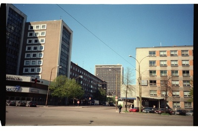 View from Rävala puiestee to Kaubamaja street in Tallinn  similar photo