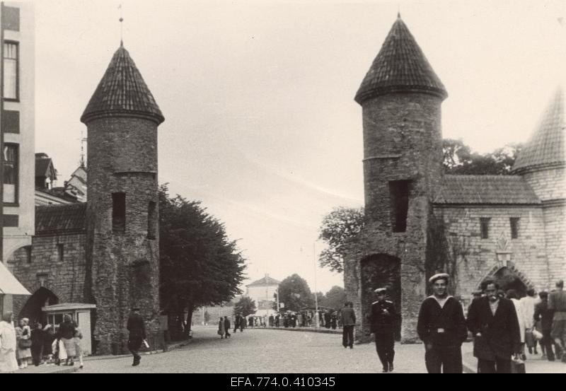 View of Viru Gate front gate valve towers.