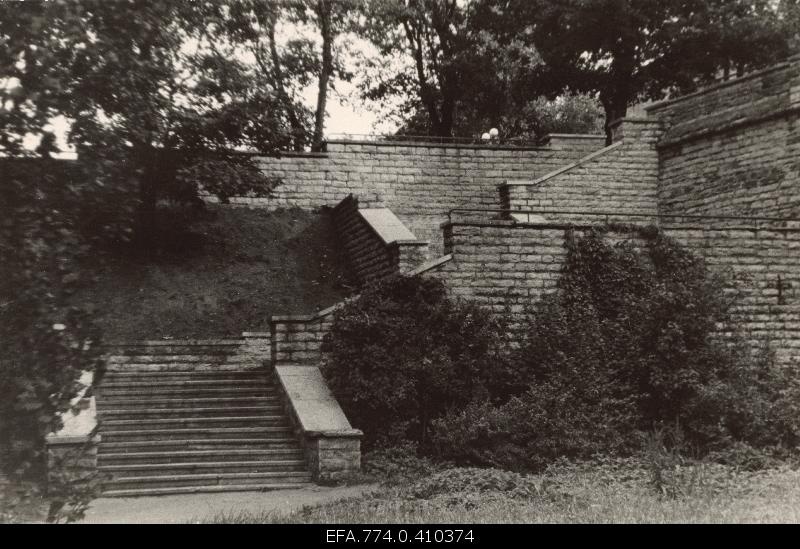 View on the stairs of the Hirve Park.