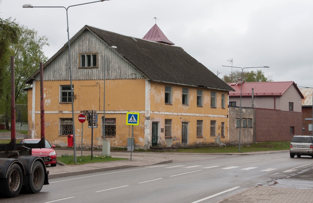 foto Halliste khk, Abja, Pärnu mnt, algkool u 1930 rephoto