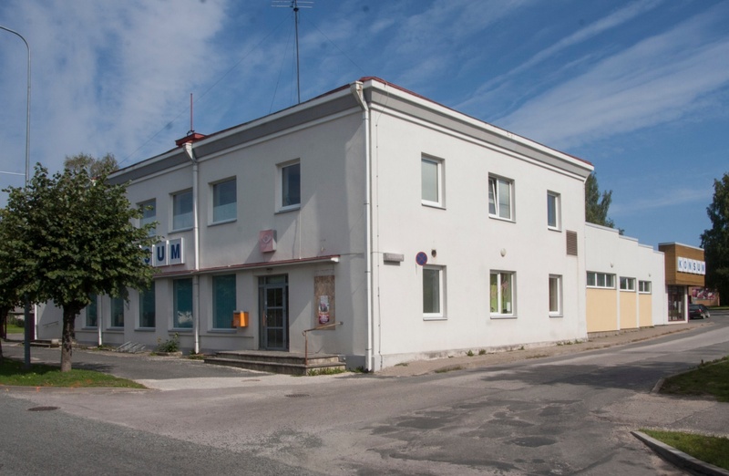 fotopostkaart, Suure-Jaani khk, Suure-Jaani, Võhma majandusühisuse harukauplus, u 1935 rephoto